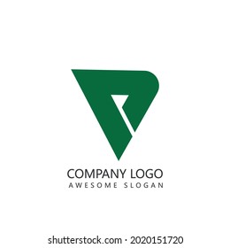 green vector logo design art