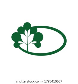 logotipo de vector verde. el emblema de las plantas.