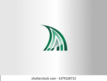Green vector logo Illustration on white background.