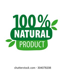 Green vector logo for natural products