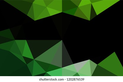 Green vector low poly cover. A sample with polygonal shapes. Brand new design for your business.