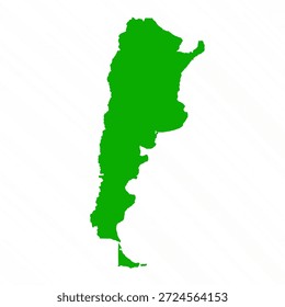 Mapa de Vector Verde de Argentina Country