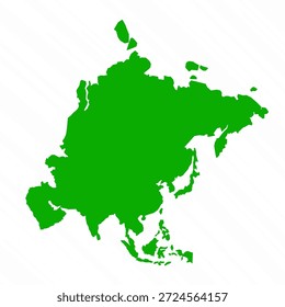 Green Vetor Mapa de Ásia País
