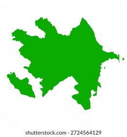 Grüne Vektorkarte des Landes Aserbaidschan