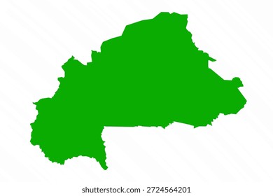 Mapa del Vector Verde de Burkina Faso Country