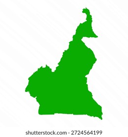 Mapa de Vector Verde de Camerún Country