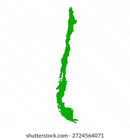 Mapa de vetores verdes do Chile