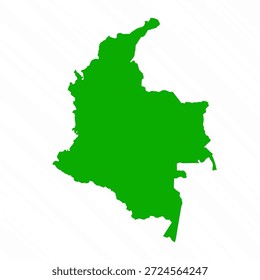Mapa de Vector Verde de Colombia Country