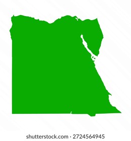 Green Vector Map of Egypt Country