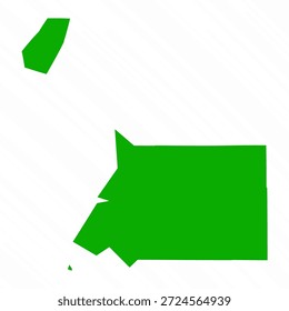 Mapa do vetor verde do país Guiné Equatorial