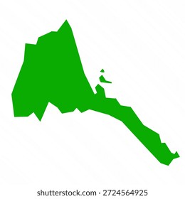 Vector Verde Mapa de Eritrea Country