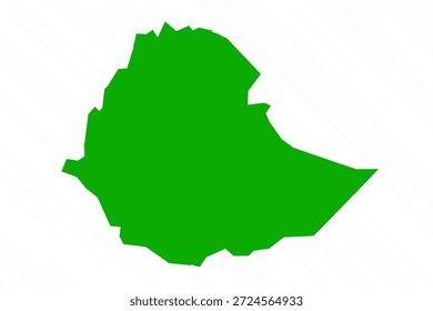 Mapa de Vector Verde de Etiopía Country