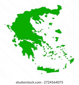 Mapa de Vector Verde de Grecia Country