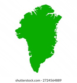Mapa de vetor verde do país da Groenlândia