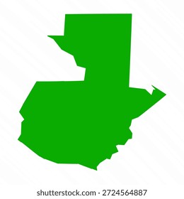Mapa de Vector Verde de Guatemala Country