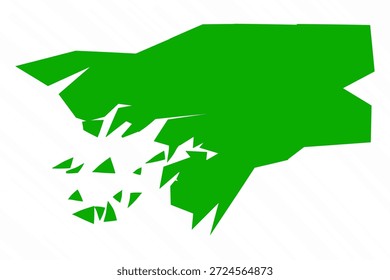 Mapa do vetor verde de Guiné-Bissau Country