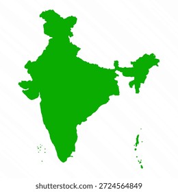 Green Vector Map Land Indien