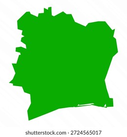 Mapa de Vector Verde de Costa de Marfil Country