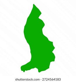 Green Vector Map of Liechtenstein Country