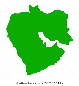 Mapa do vetor verde do país do Oriente Médio