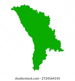 Mapa de Vector Verde de Moldavia Country