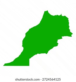 Mapa de vetor verde do Marrocos Country