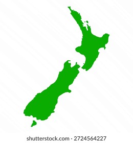Green Vector Karte von Neuseeland Land