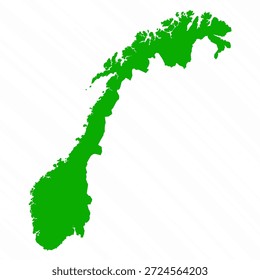 Green Vetor Mapa de Noruega País