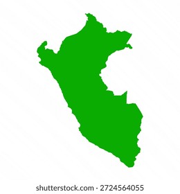 Mapa de Vector Verde de Perú Country
