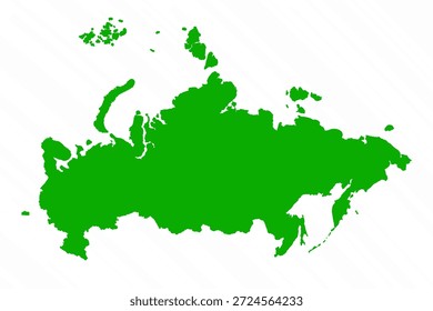 Mapa de Vector Verde de Rusia Country