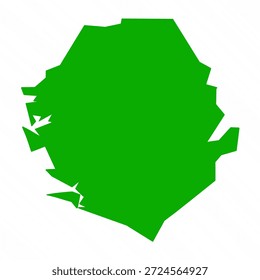 Mapa de Vector Verde de Sierra Leona Country
