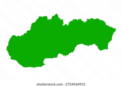 Mapa de Vector Verde de Eslovaquia Country
