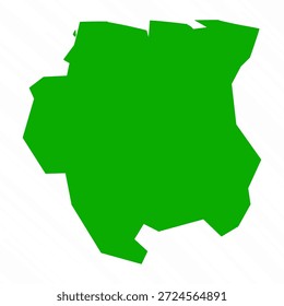Mapa de Vector Verde de Surinam Country