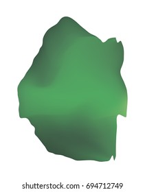Green vector map of Swaziland. Isolated illustration on white background