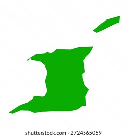 Mapa de Vector Verde de Trinidad Y Tobago Country