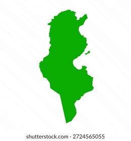 Mapa de Vector Verde de Túnez Country