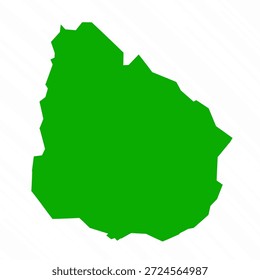 Mapa de Vector Verde de Uruguay Country