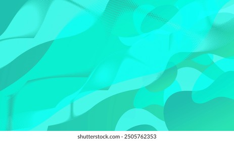 Green vector modern abstract simple background with wave and liquid elements vector illustration