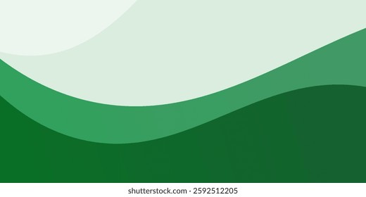 green vector modern decorative wave design art background