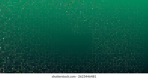 vetor verde moderno círculo geométrico abstrato fundo. Modelo de textura pontilhada. Padrão geométrico no estilo de meio-tom com gradiente. 