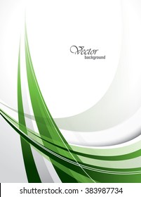 Green Vector Modern Wavy Background. Eps10.