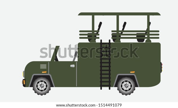 Green vector of off road\
safari
