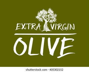 Green Vector Olive Tree and text.