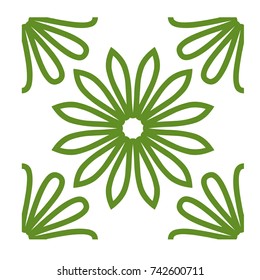 Green Vector Ornament Z Abstract Logo