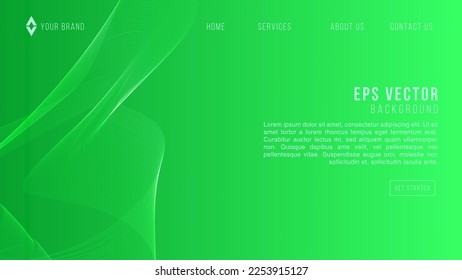 Green vector overlap layer for background design web template