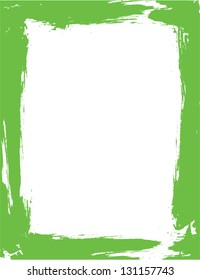 Green vector painted Frame with white background