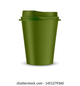 Green Vector Paper Disposable Cup