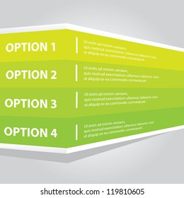 green vector Paper Progress background / product choice or versions