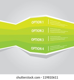 green vector Paper Progress background / product choice or versions