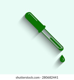 green vector pipette icons